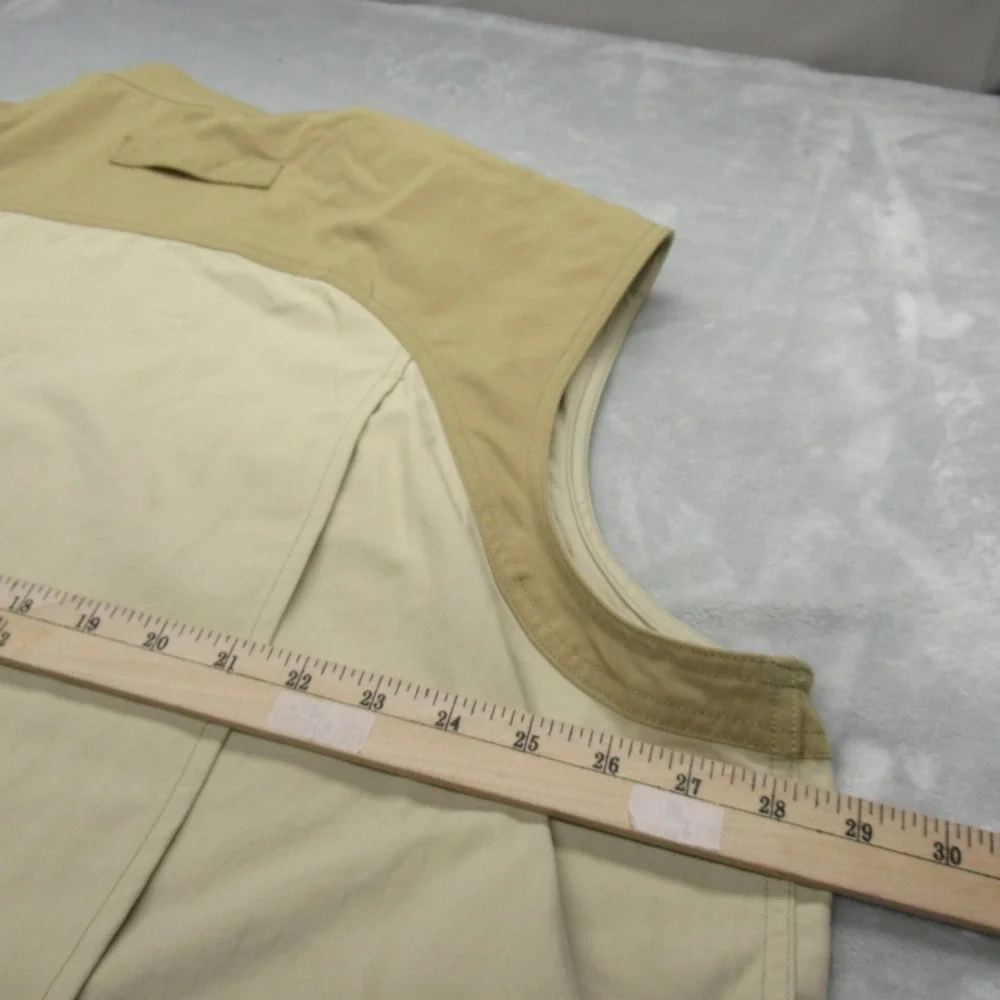 Duluth Trading Co Vest Mens 2XL Tall Beige Full Zip Dry On Fly Hunt‎ Shooting